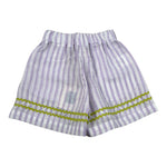 Ilfarobimbi Short Bicolore con Fantasia A Righe per Neonata IFB50374X BIANCO/LILLA ILFAROBIMBI 