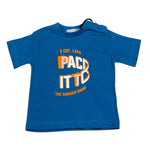 Cesare Paciotti T-Shirt Girocollo Tinta Unita con Stampa per Neonato TSP5117BN BLU CESARE PACIOTTI 