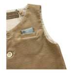LA STUPENDERIA gilet tinta unita in camoscio Beige per Neonato CCGL53 BEIGE LA STUPENDERIA 
