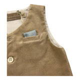 LA STUPENDERIA gilet tinta unita in camoscio Beige per Neonato CCGL53 BEIGE LA STUPENDERIA 