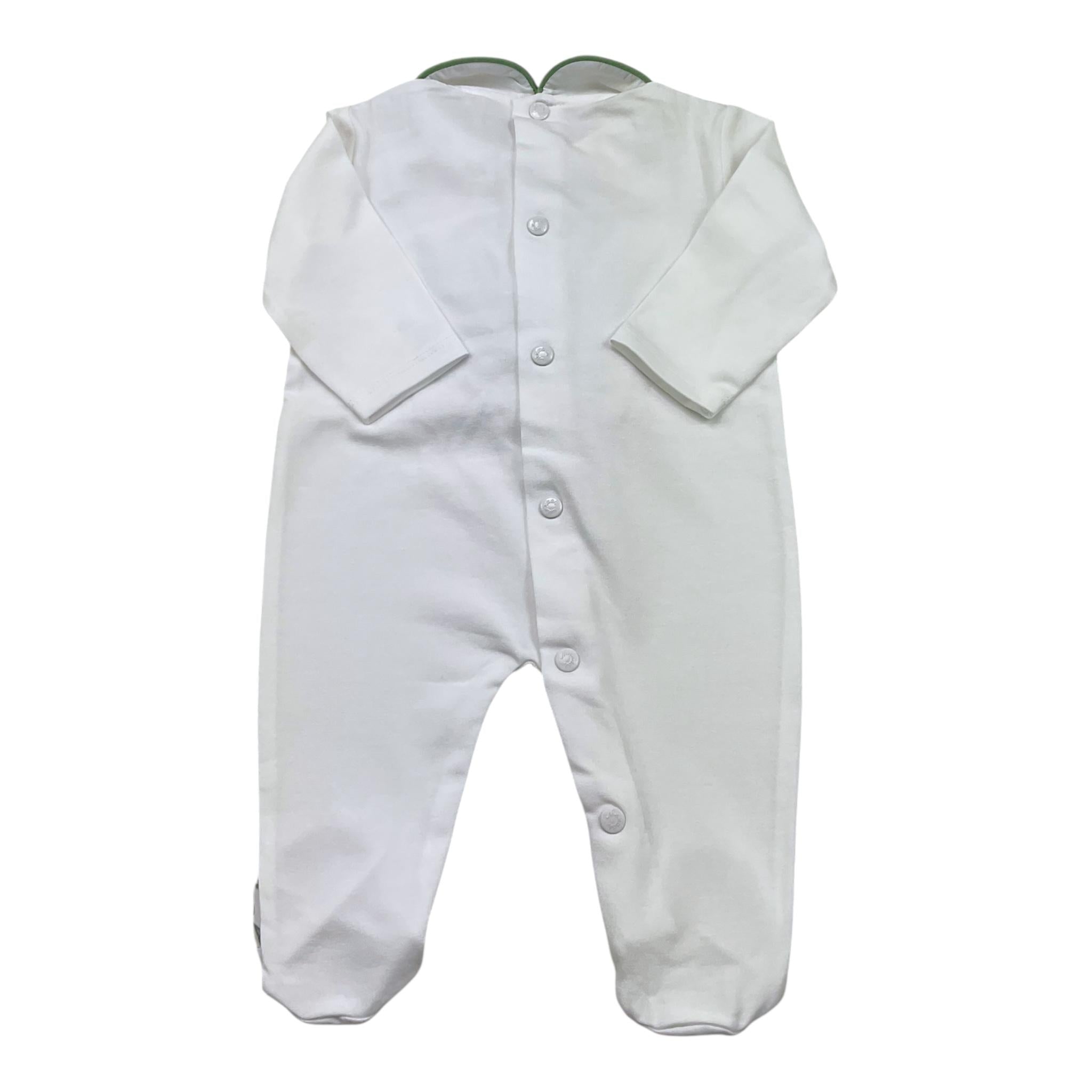 Lalalu' Tutina Tinta Unita con Applicazioni per Neonata E25T63 BIANCO LALALU' 