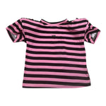 John Richmond T-Shirt Bicolore con Fantasia A Righe per Bambina RGP26132TS ROSA/NERO JOHN RICHMOND 