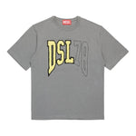 Diesel T.Shirt Girocollo Tinta Unita con Logo per Bambino J02228X GRIGIO DIESEL 