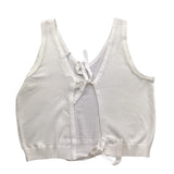 Met Top Tinta Unita con Brillantini per Bambina ME264 BIANCO MET 