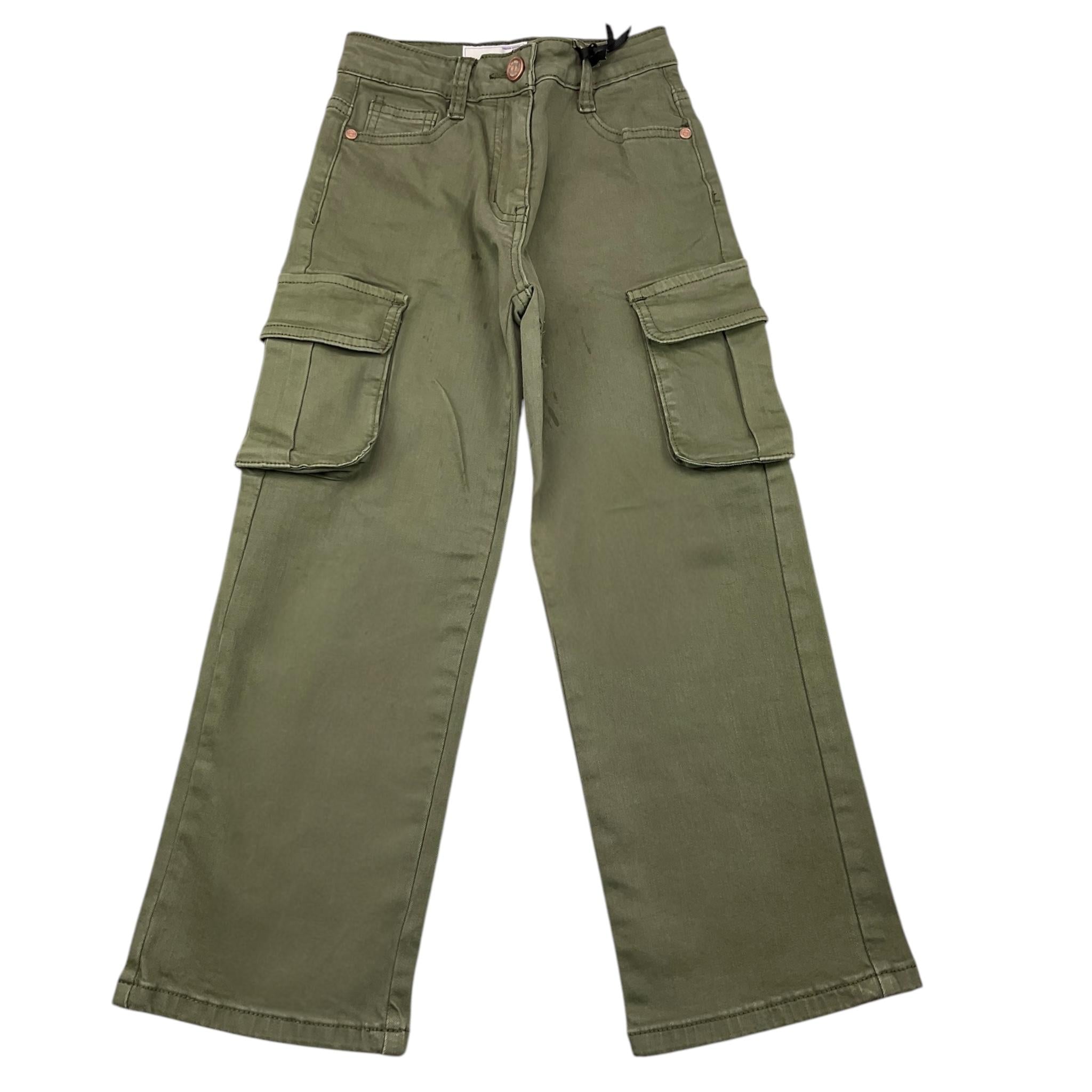 TO be too jeans tinta unita modello palazzo Verde per Bambina TFBF24P651 VERDE TO be too 