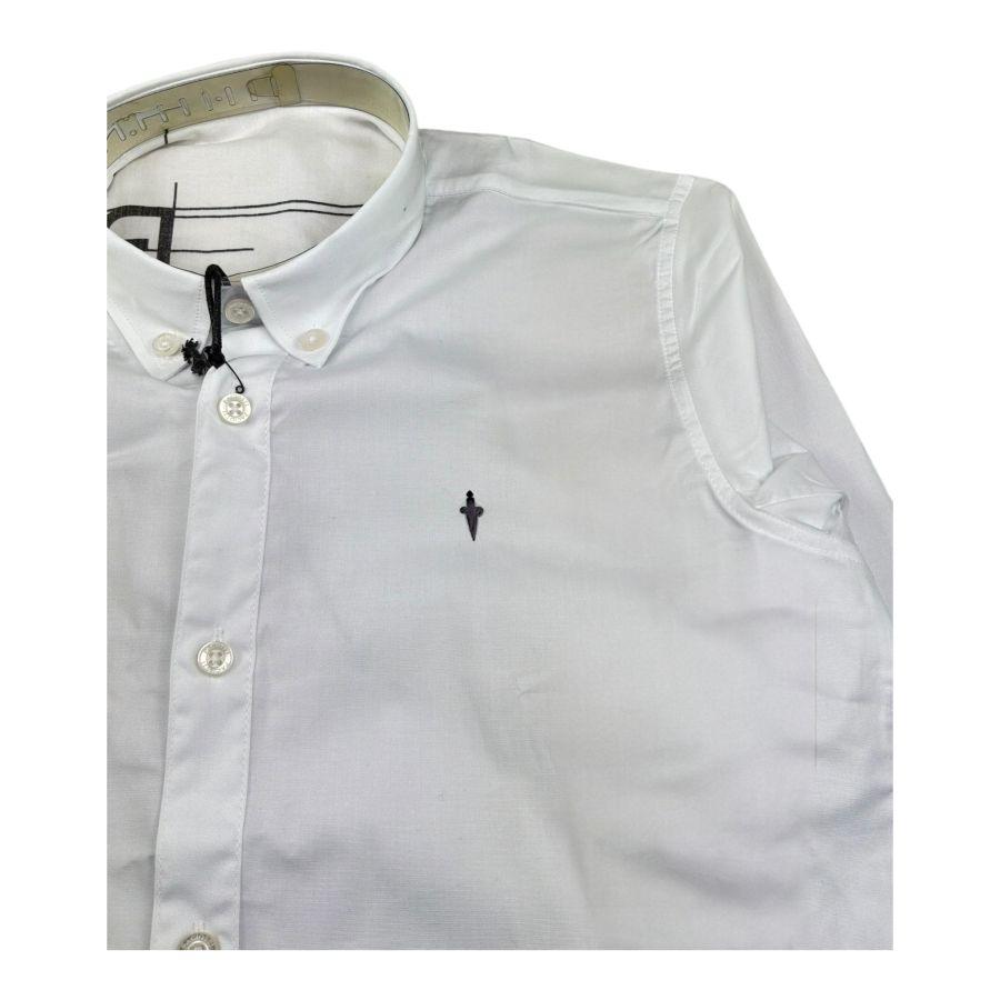 Cesare Paciotti Camicia Tinta Unita con Logo per Bambino CMP5161JXX BIANCO CESARE PACIOTTI 