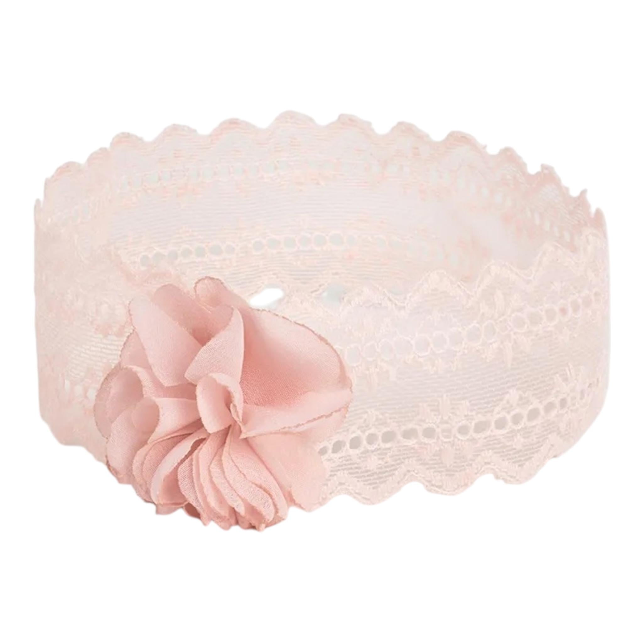 Mayoral Babbucce Tinta Unita con Fascia Capelli per Neonata 9868 ROSA MAYORAL 