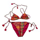 F**K Costume 2 Pezzi Triangolo-Slip Tinta Unita  per Bambina FJ22 BORDEAUX F**K 