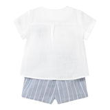 Mayoral Completo 2 Pezzi Camicia-Bermuda Bicolore per Neonato 1211 BIANCO/AZZURRO MAYORAL 