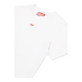 Diesel T-Shirt Girocollo Tinta Unita con Stampa per Bambino J02237 BIANCO DIESEL 