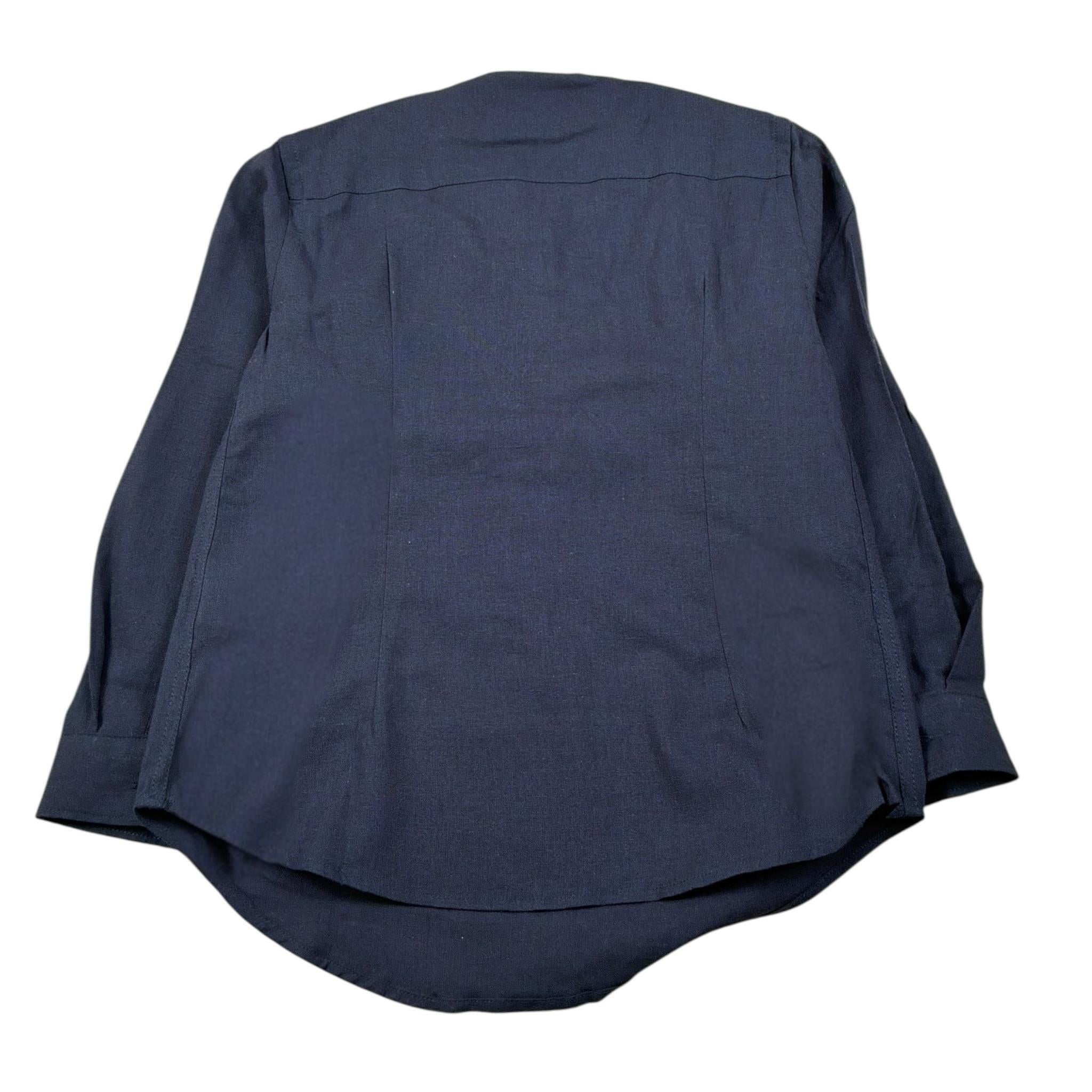 Manuel Ritz Camicia Manica Lunga Collo Coreano tinta unita Blu per Bambino MR1992 BLU MANUEL RITZ 