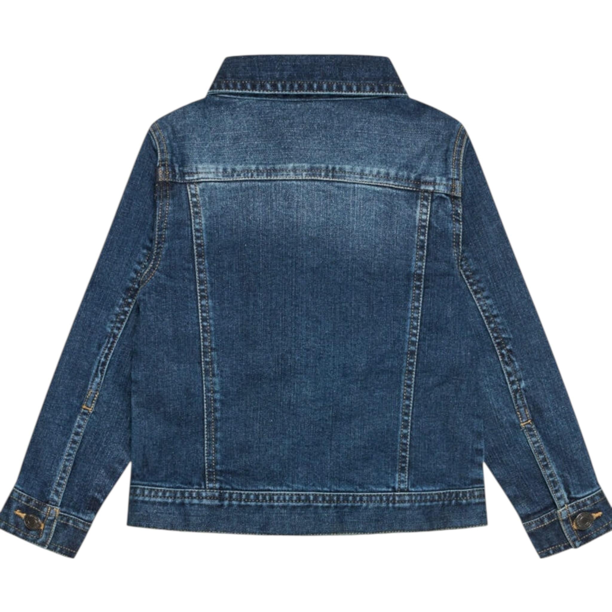 Guess Giubbino In Denim Tinta Unita con Stelle per Neonata N0BL08D4H60 BLU GUESS 