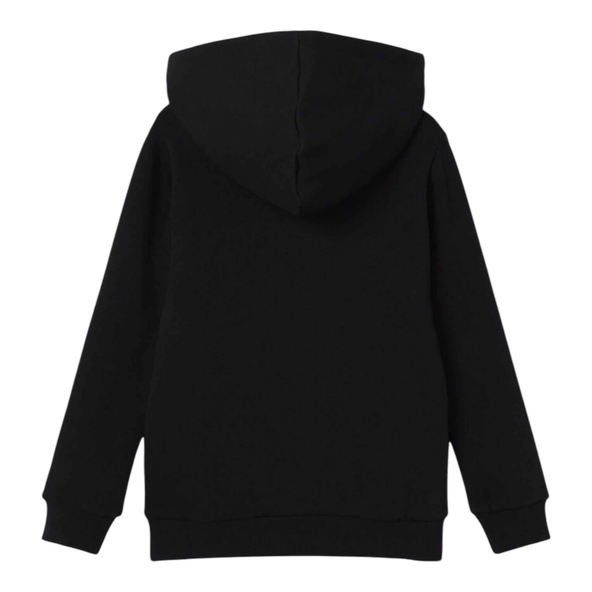 NAME.IT felpa chiusa con cappuccio tinta unita con stampa Nero per Bambino 13232823 NERO NAME.IT 