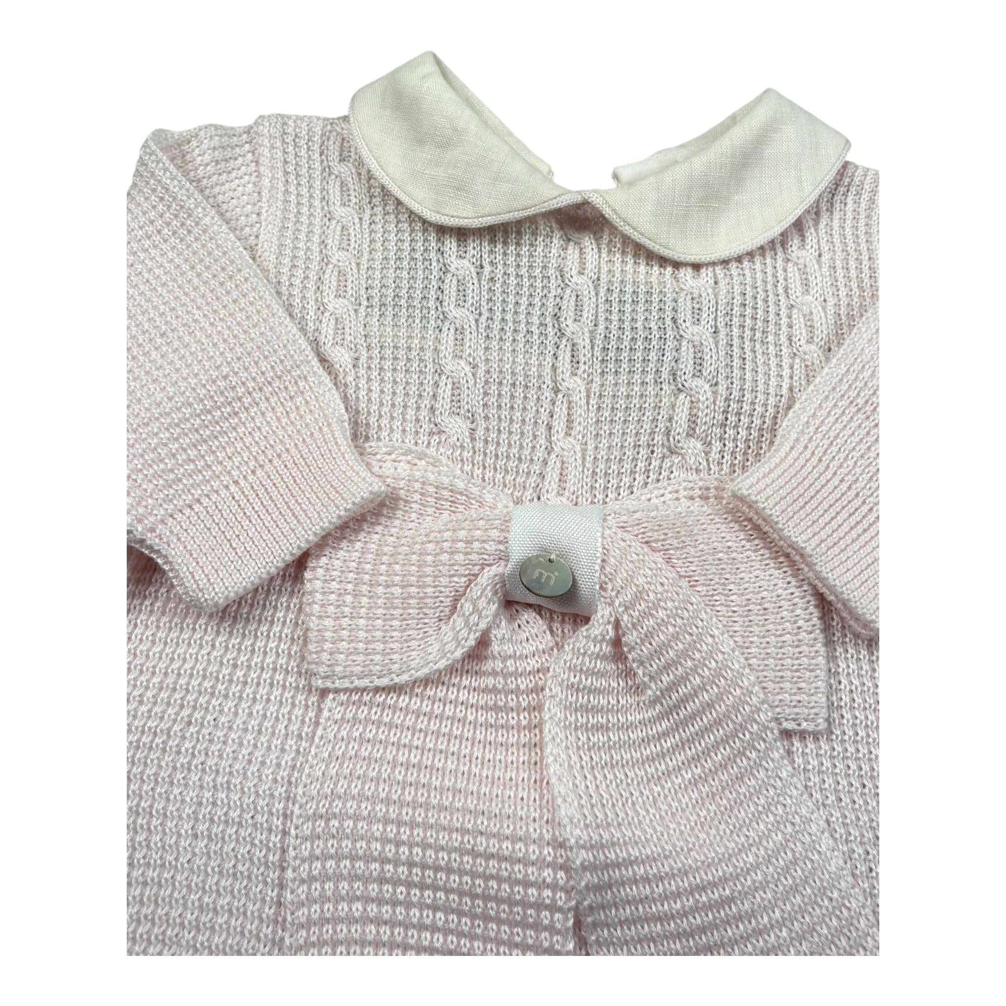 Marlu' Tutina Manica Lunga Tinta Unita per Neonata EP2410 ROSA MARLU' 