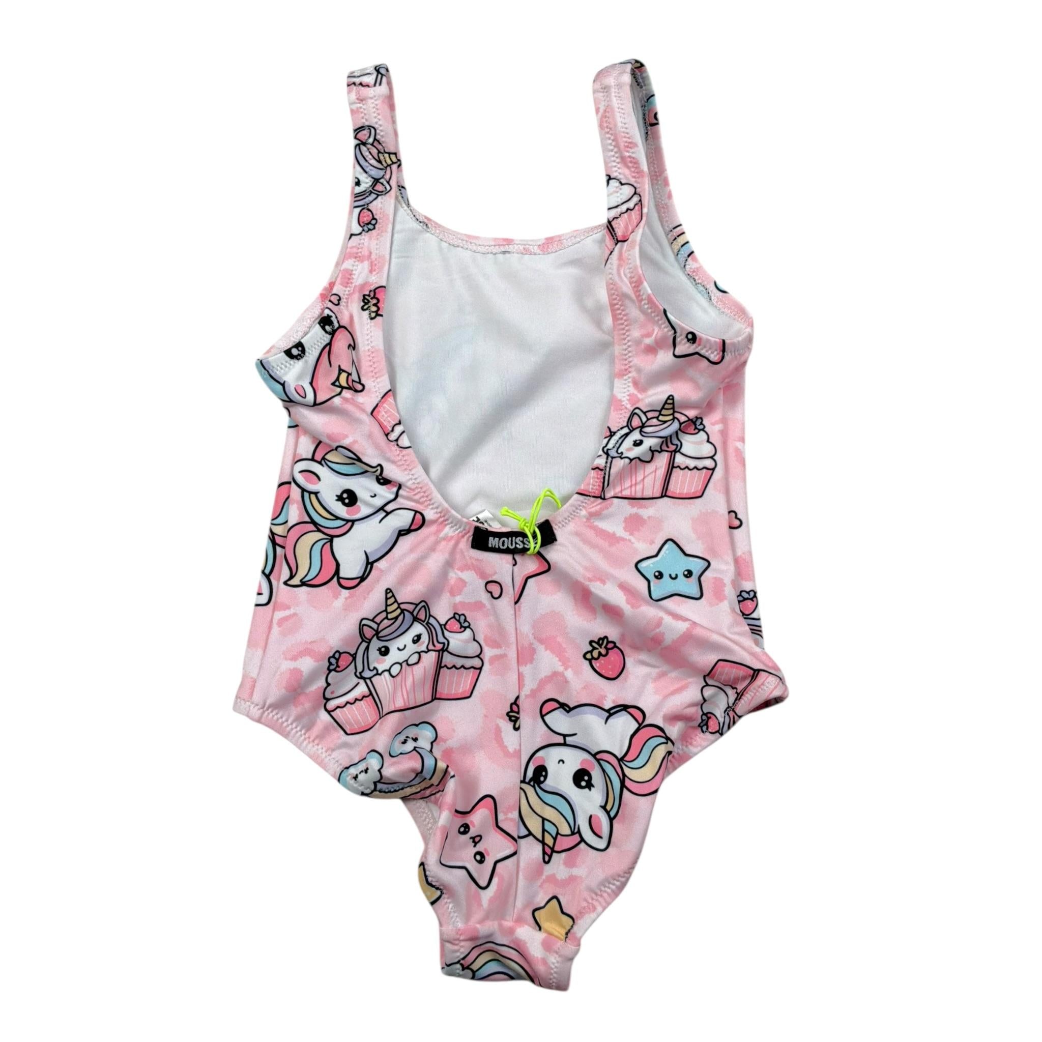 Mousse Costume Intero Tinta Unita con Stampa per Neonata COSTUNIN ROSA MOUSSE 