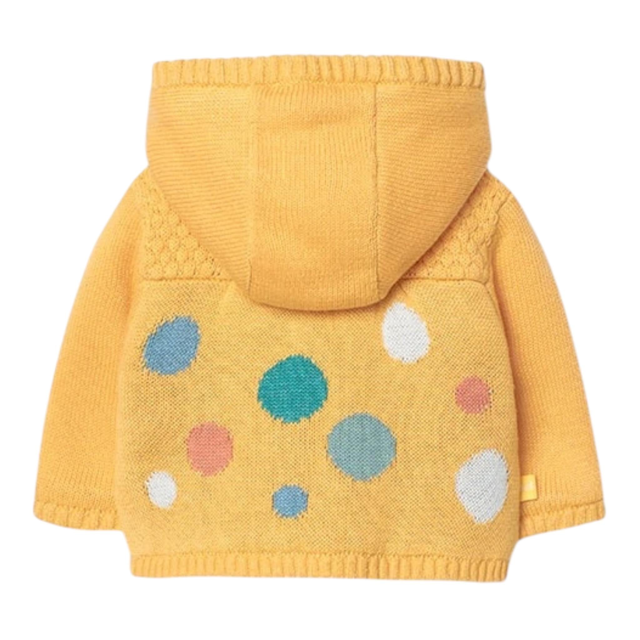 BOBOLI felpa in maglia tinta unita con cappuccio Giallo per Neonato 119102 GIALLO BOBOLI 