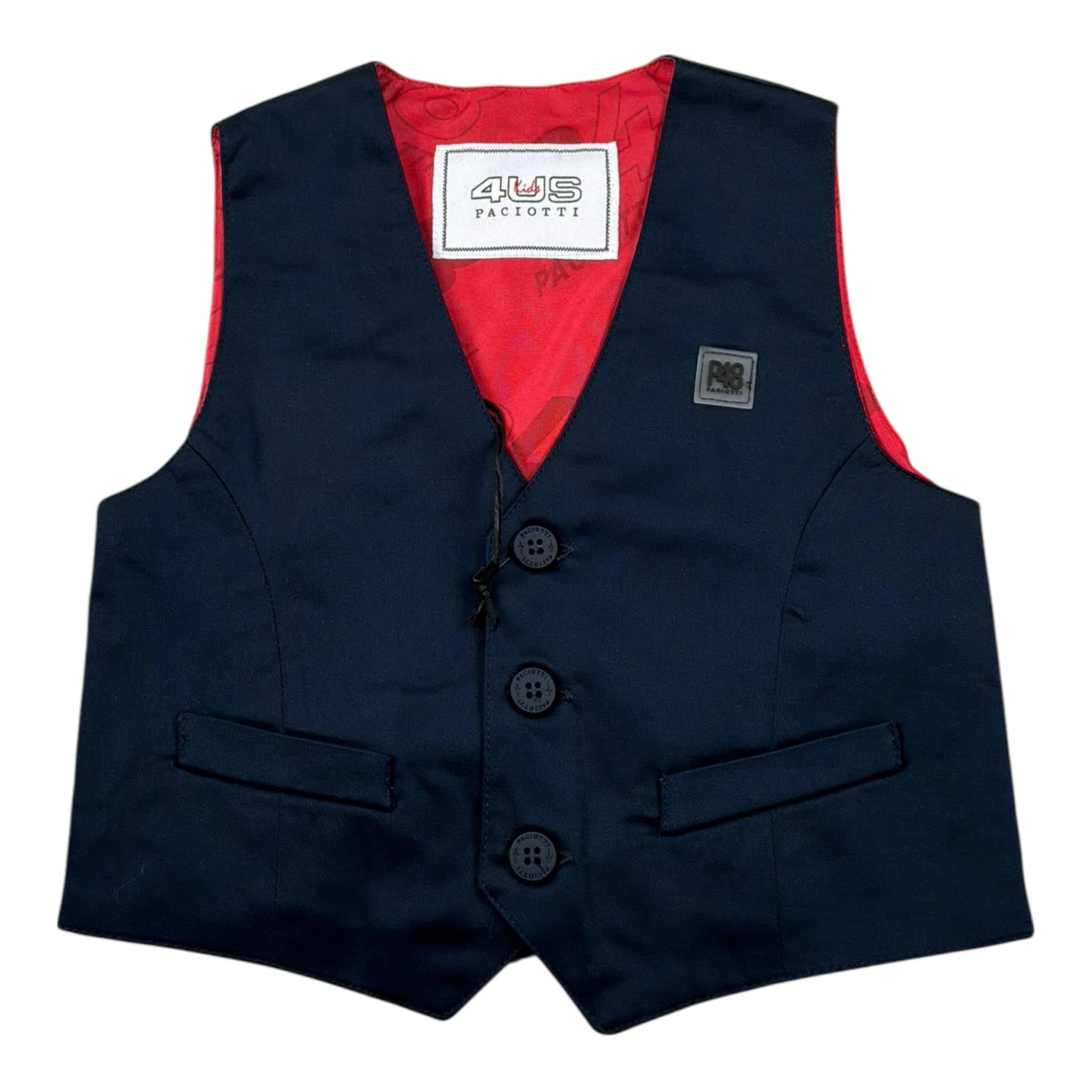 Cesare Paciotti Gilet Tinta Unita con Bottoni per Neonato GLP1126B ROSSO/BLU CESARE PACIOTTI 