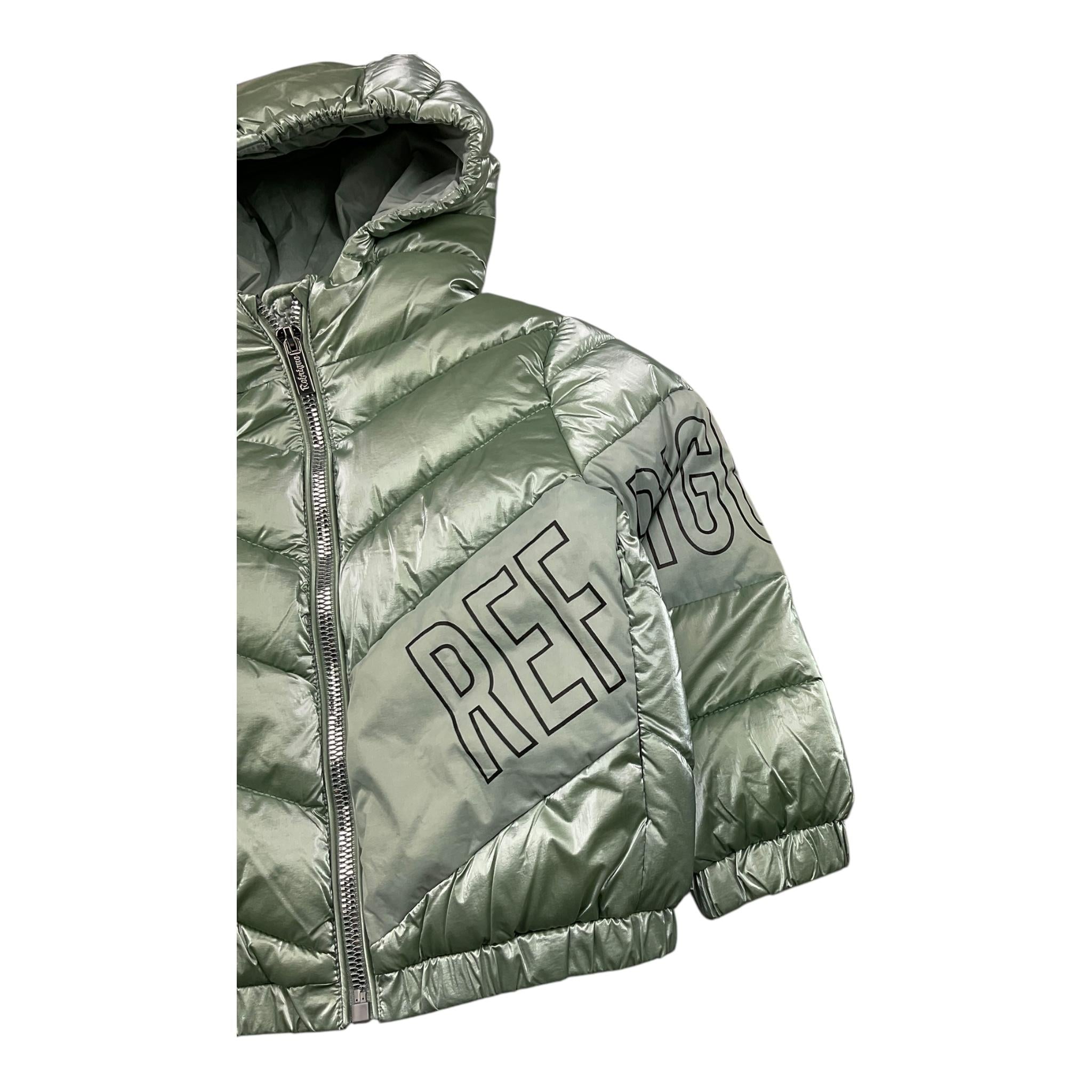 REFRIGUE giubbino tinta unita con cappuccio e stampa logo Verde per Neonata 2881O00003 VERDE REFRIGUE 