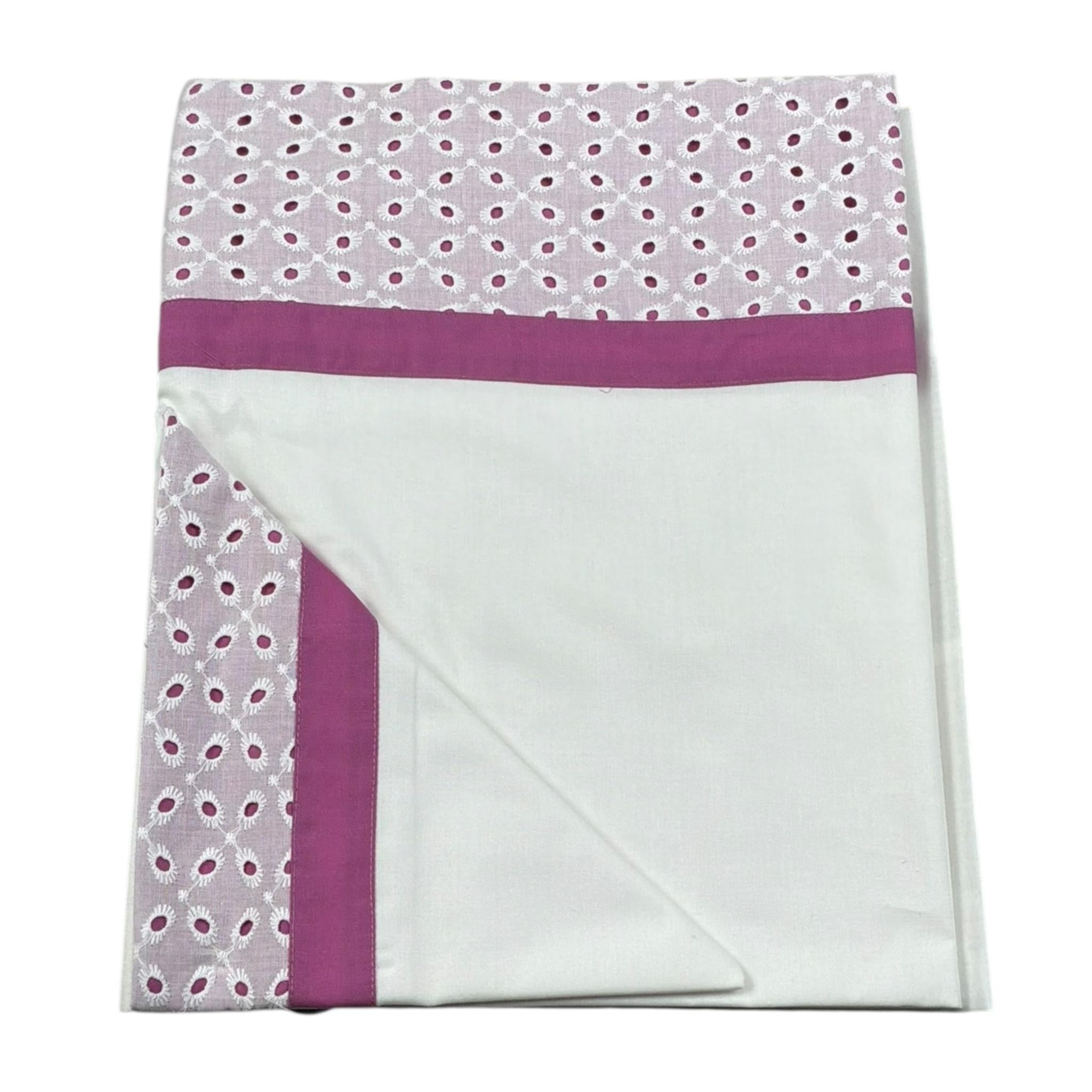 Baby Vip Set 3 Pezzi Lenzuola Tinta Unita per Neonata T8814 BIANCO BABY VIP 