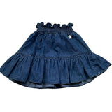 Le Bebe Gonna Tinta Unita con Elastico In Vita per Neonata LBG6421 BLU LE BEBE 