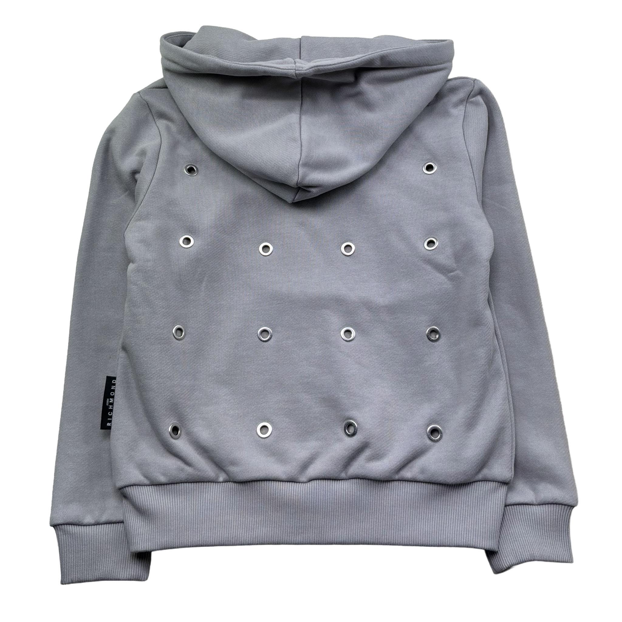 John Richmond Felpa con Zip E Cappuccio Tinta Unita per Bambino RBP26214FE GRIGIO JOHN RICHMOND 