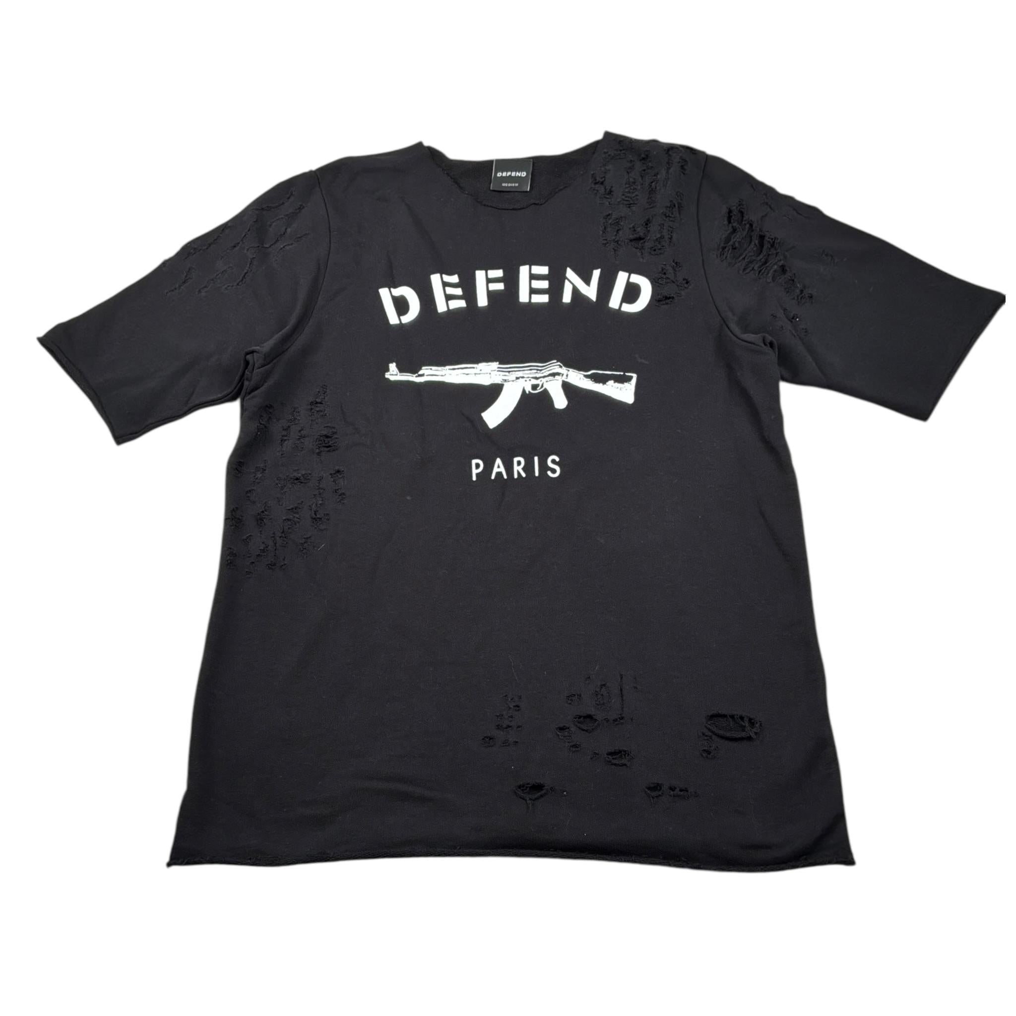 Defend Felpa Mezza Manica tinta unita con Stampe Nero per Bambino 15100895 NERO DEFEND 