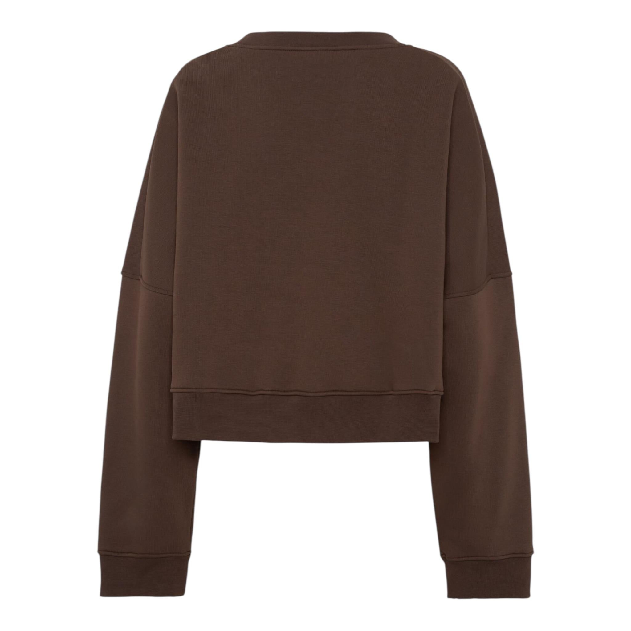 Dsquared2 Felpa Chiusa Tinta Unita con Logo per Bambina DQ2933 MARRONE DSQUARED2 