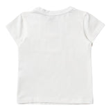 Liu Jo T-Shirt Girocollo Tinta Unita con Brillantini per Bambina KA4142 BIANCO LIU JO 