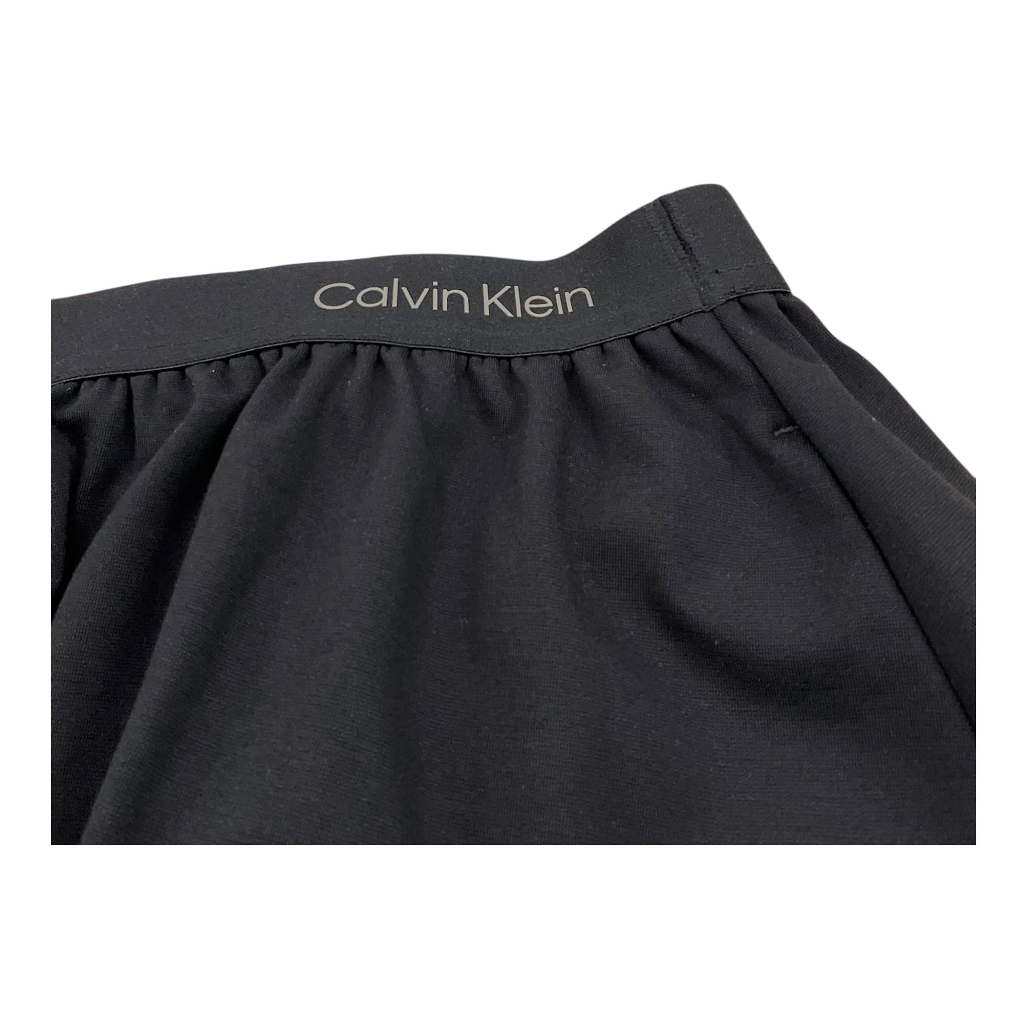 Calvin Klein Gonna Tinta Unita con Elastico Logato per Bambina IG0IG02895 NERO CALVIN KLEIN 