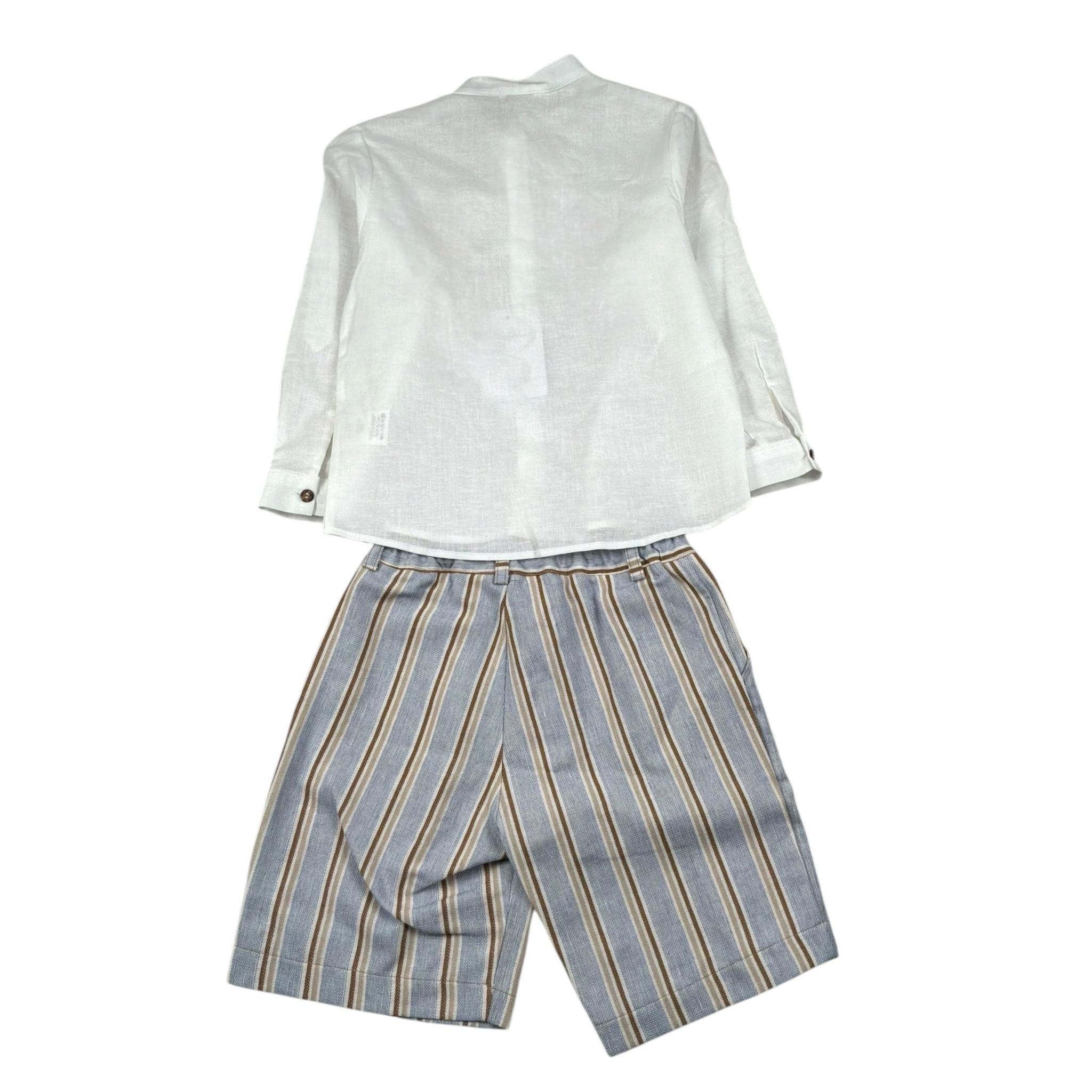 Barcellino Completo 2 Pezzi Camicia-Bermuda per Bambino 120110NJX BIANCO BARCELLINO 