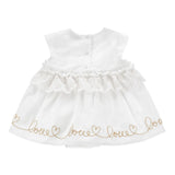 Monnalisa Pagliaccetto Tinta Unita con Stampa per Neonata 35E208 BIANCO MONNALISA 