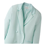 Sarabanda Giacca Tinta Unita Doppio Petto per Bambina 0B492 VERDE ACQUA SARABANDA 