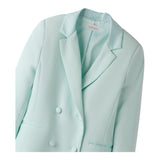 Sarabanda Giacca Tinta Unita Doppio Petto per Bambina 0B492 VERDE ACQUA SARABANDA 