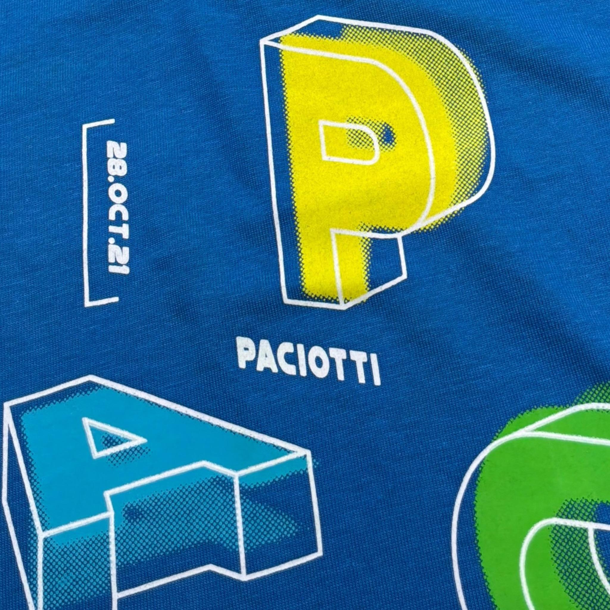 Cesare Paciotti T-Shirt Girocollo Tinta Unita con Stampa per Neonato TSP3116B COBALTO CESARE PACIOTTI 
