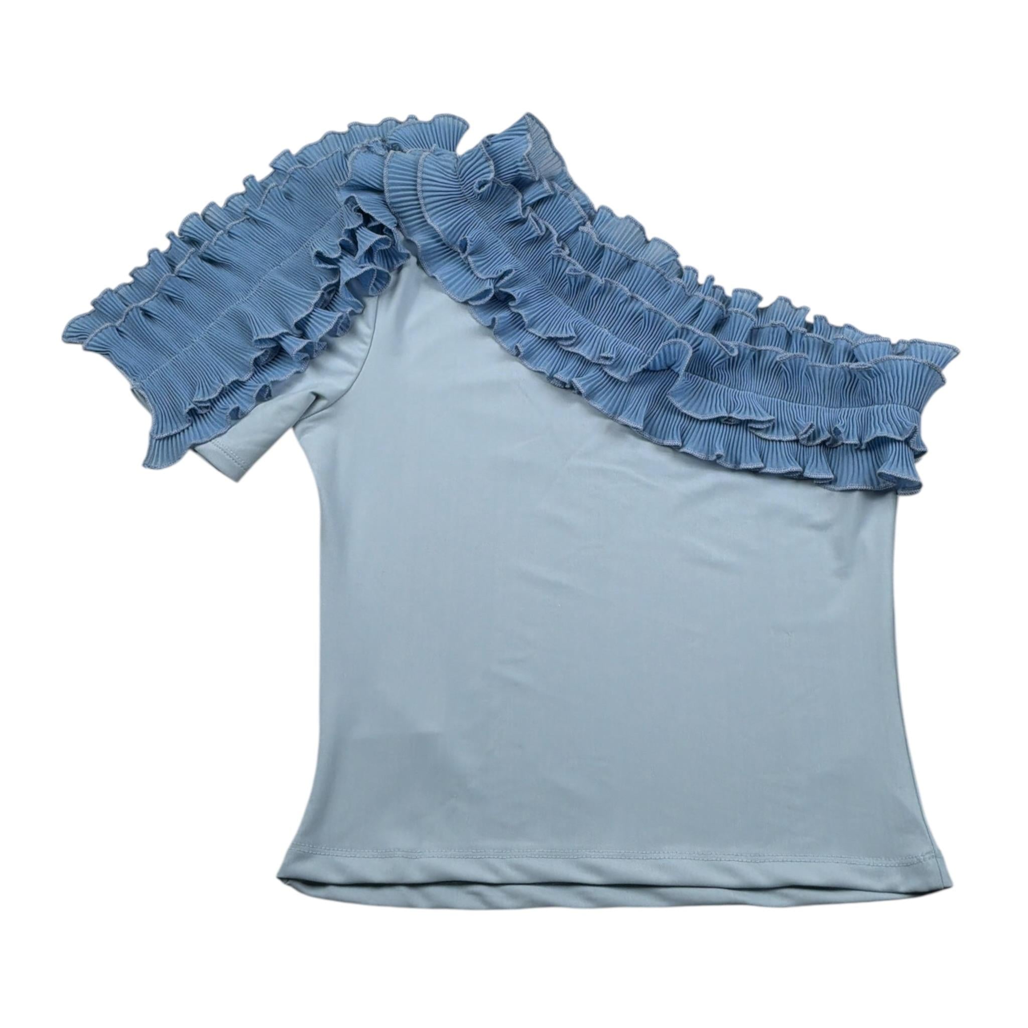 Patrizia Pepe T-Shirt Monospalla tinta unita Azzurro per Bambina 7M0777 AZZURRO PATRIZIA PEPE 