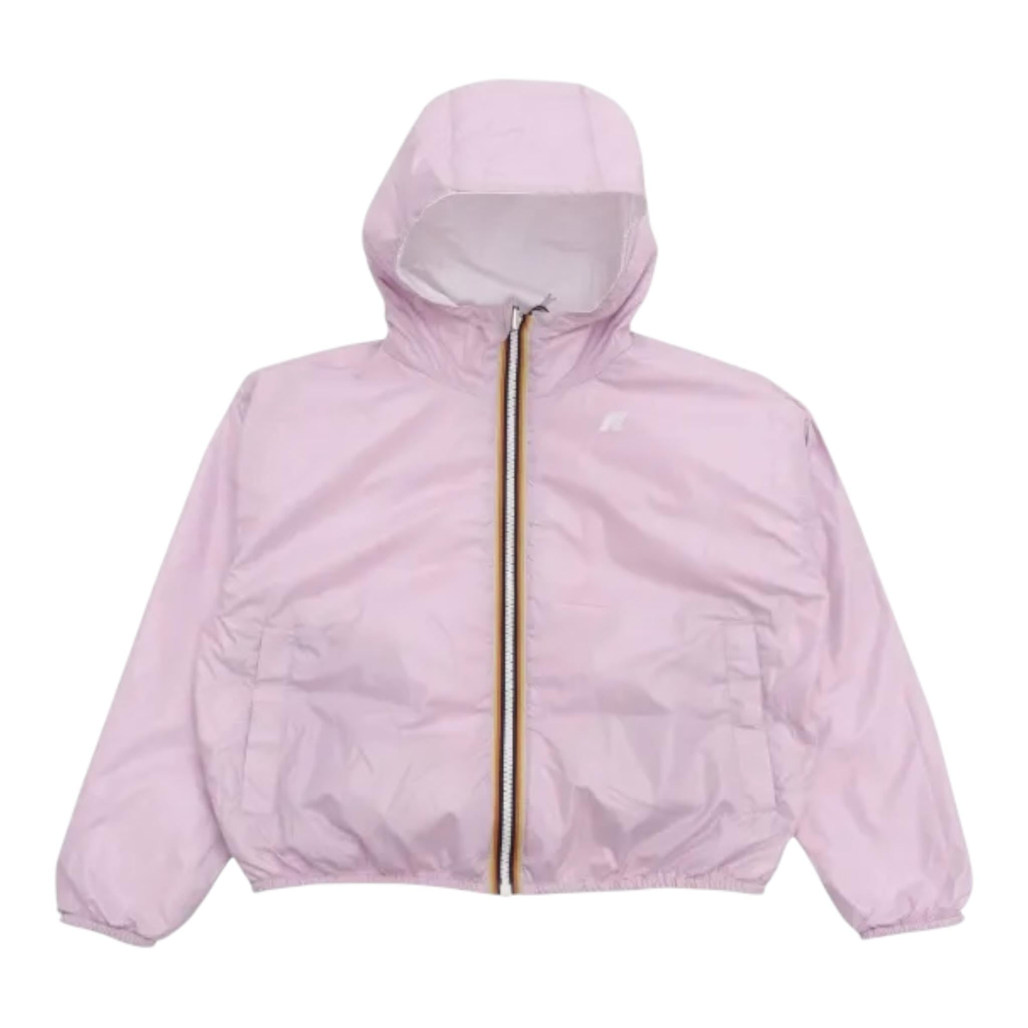 K-Way Giubbino Reversibile Bicolore per Bambina K41337WXX BIANCO/ROSA K-WAY 