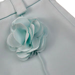 Petit Posh Short Tina Unita con Applicazione per Neonata GFBS25066SHXN VERDE ACQUA PETIT POSH 