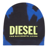 Diesel Cappello Tinta Unita con Stampa E Fantasia per Bambino J00973 NERO/BLU DIESEL 