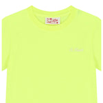 Saint Barth T-Shirt Girocollo Tinta Unita con Logo per Bambino DOVERLJR GIALLO FLUO SAINT BARTH 