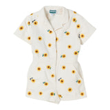 Kenzo Tutina Intera Tinta Unita con Fantasia Margherite per Bambina K61038J BIANCO KENZO 