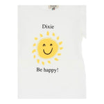 Dixie T-Shirt Tinta Unita Girocollo con Stampa per Bambina MB62030G39 BIANCO DIXIE 