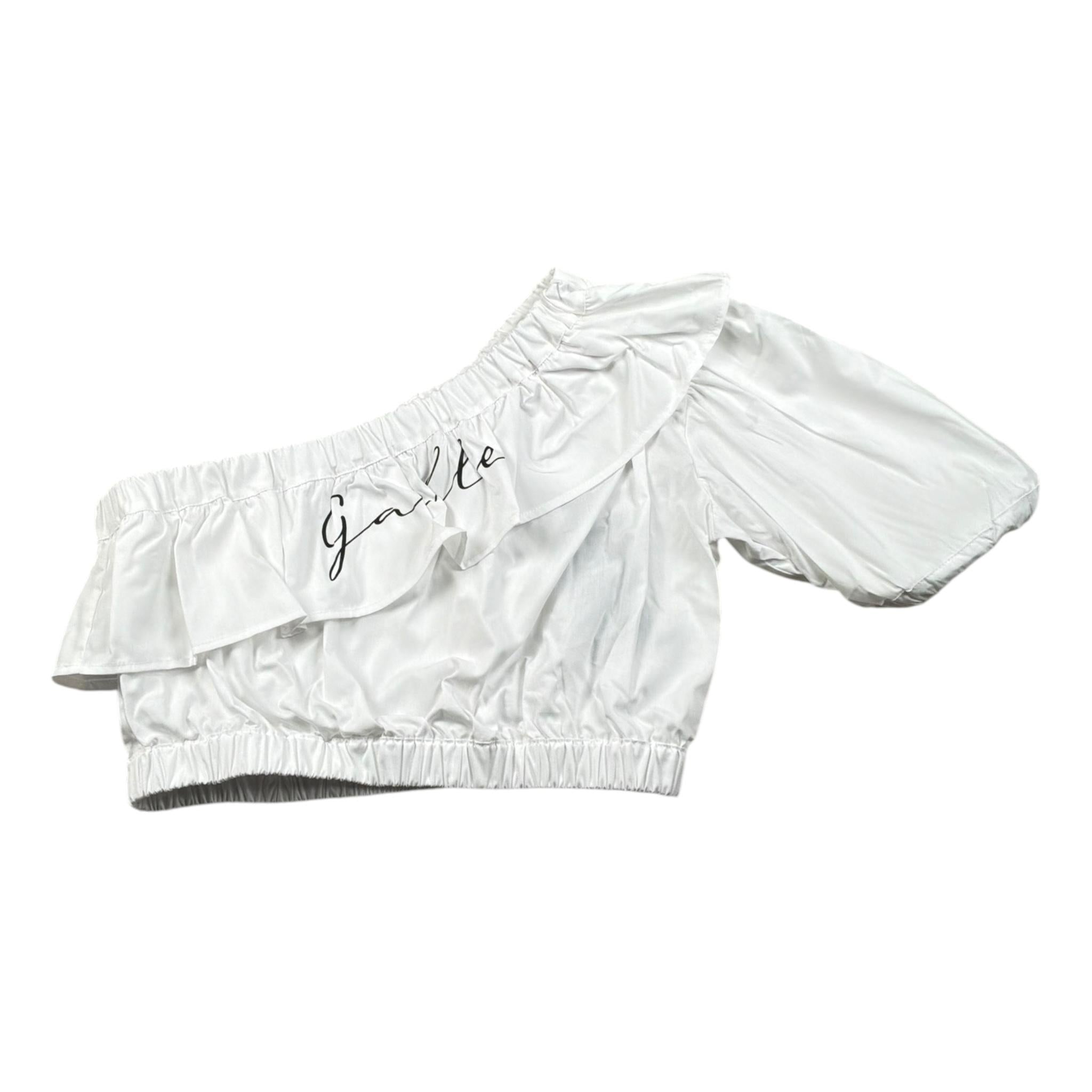 Gaelle Top Tinta Unita Monospalla per Bambina 2746M00346 BIANCO GAELLE 