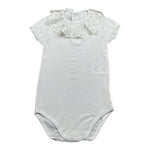 Calamaro Body Mezza Manica Tinta Unita con Colletto per Neonata 19109 BIANCO CALAMARO 