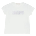 Liu Jo T-Shirt Tinta Unita con Brillantini per Bambina KA5095XX BIANCO LIU JO 