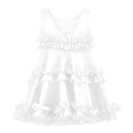 Monnalisa Abito Tinta Unita Giromanica per Bambina 11E910 BIANCO MONNALISA 