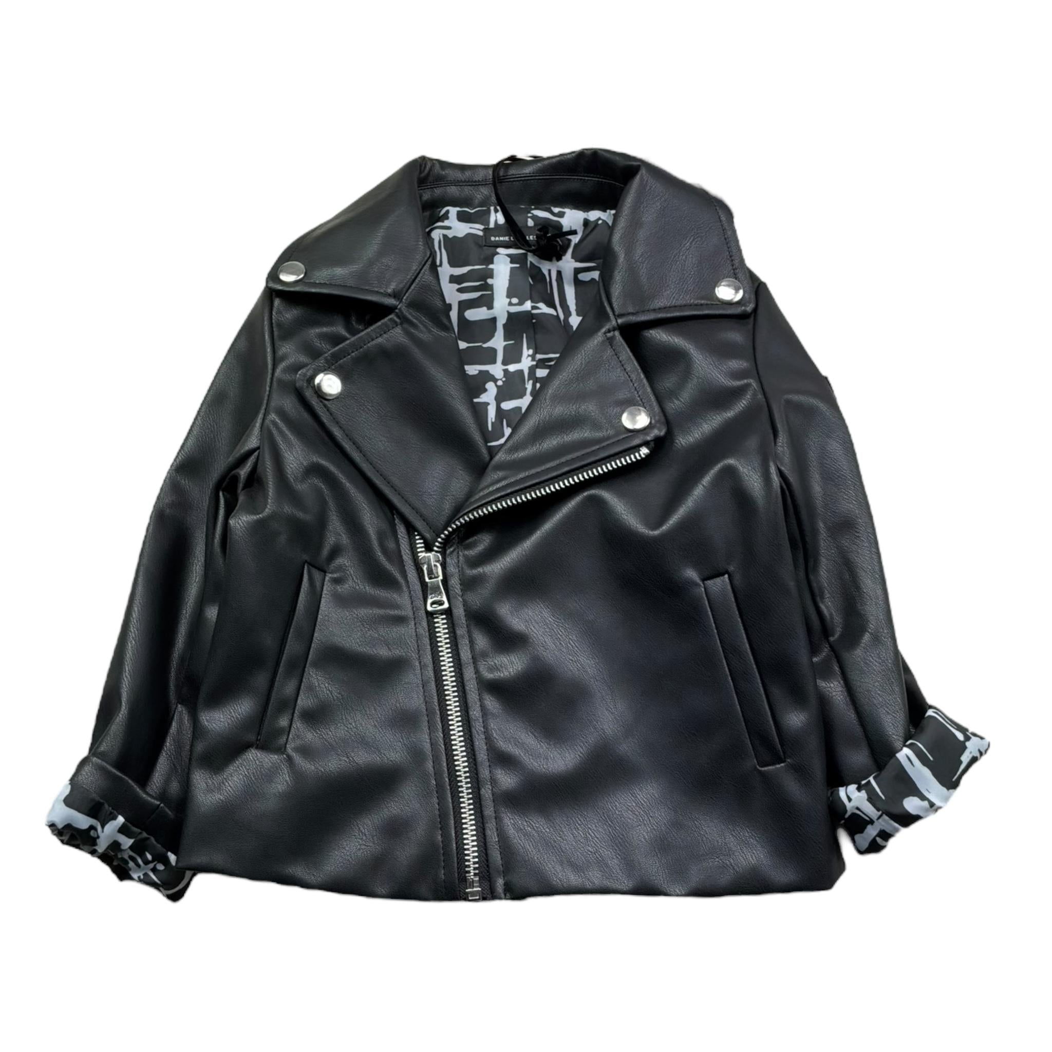 Daniele Alessandrini Giubbino In Ecopelle Tinta Unita per Neonato 1295O00208N NERO DANIELE ALESSANDRINI 