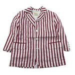 Dou Dou Giacca Tinta Unita con Fantasia A Righe per Bambina DW2P34XX BIANCO/ROSSO DOU DOU 