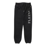 PHILIPPE PLEIN jeans tinta unita con elastico in vita e logo Nero per Bambino 2MP00S NERO PHILIPPE PLEIN 