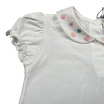 J.O. Milano T-Shirt tinta unita con Colletto Bianco per Neonata 576G3 BIANCO J.O. MILANO 