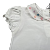 J.O. Milano T-Shirt tinta unita con Colletto Bianco per Neonata 576G3 BIANCO J.O. MILANO 
